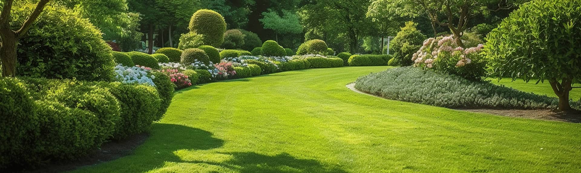 A landscaped outdoor garden