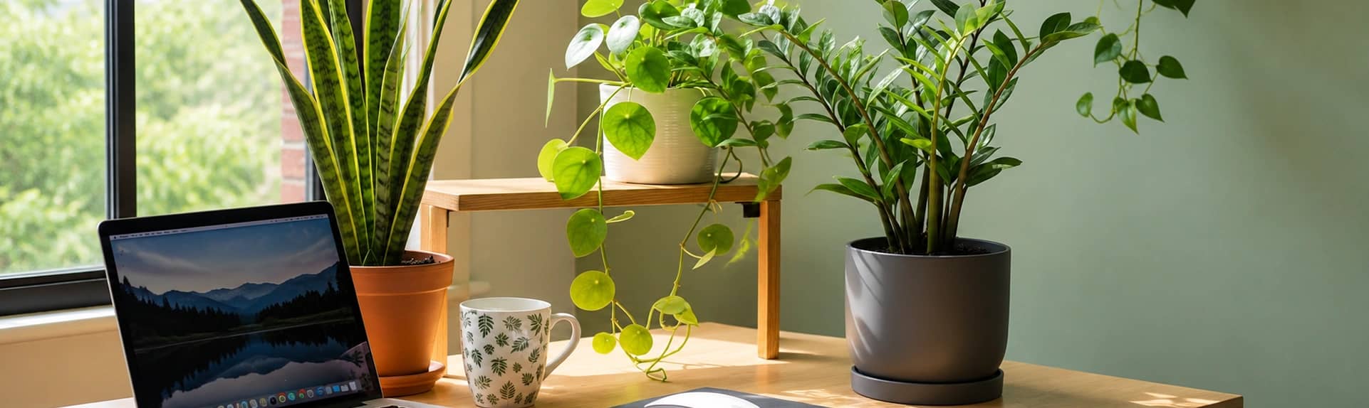Styled indoor plants in a room Styled indoor plants in a room