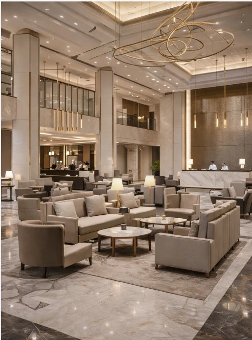 Reception luxury starts with details — Hotel lobby